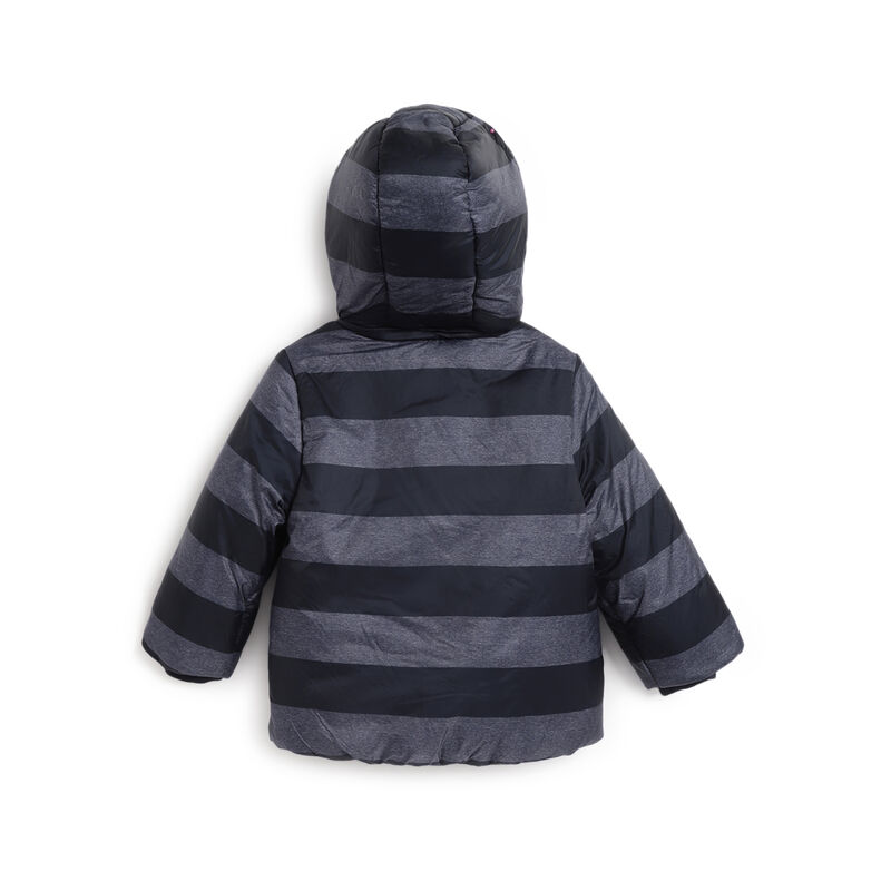 Boys Dark Blue Striped Jacket image number 2
